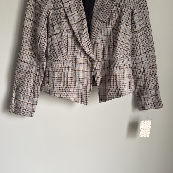 NEW FREE PEOPLE Chess Blazer in Multi XS - Picture 7 of 16